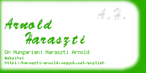 arnold haraszti business card